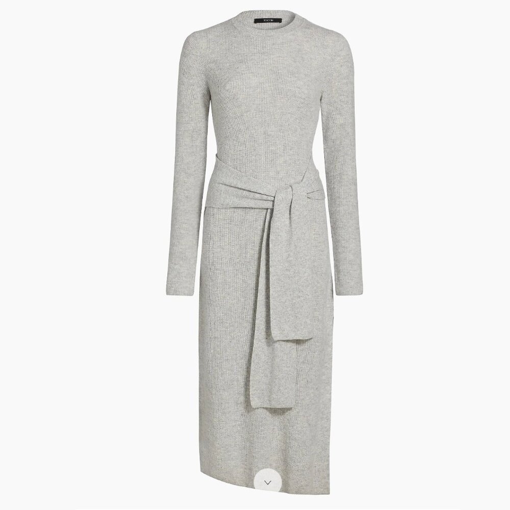 Elegant Gray Knit Dress